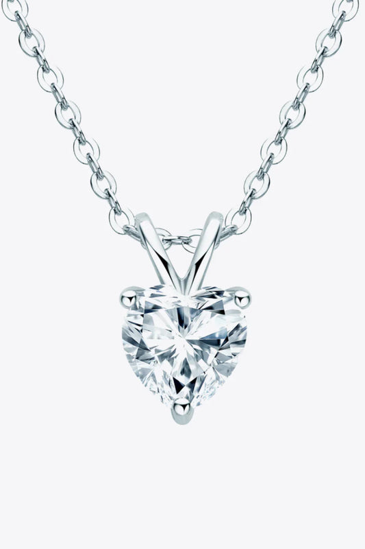 Stunning heart-shaped diamond necklace featured in a necklace buying guide
