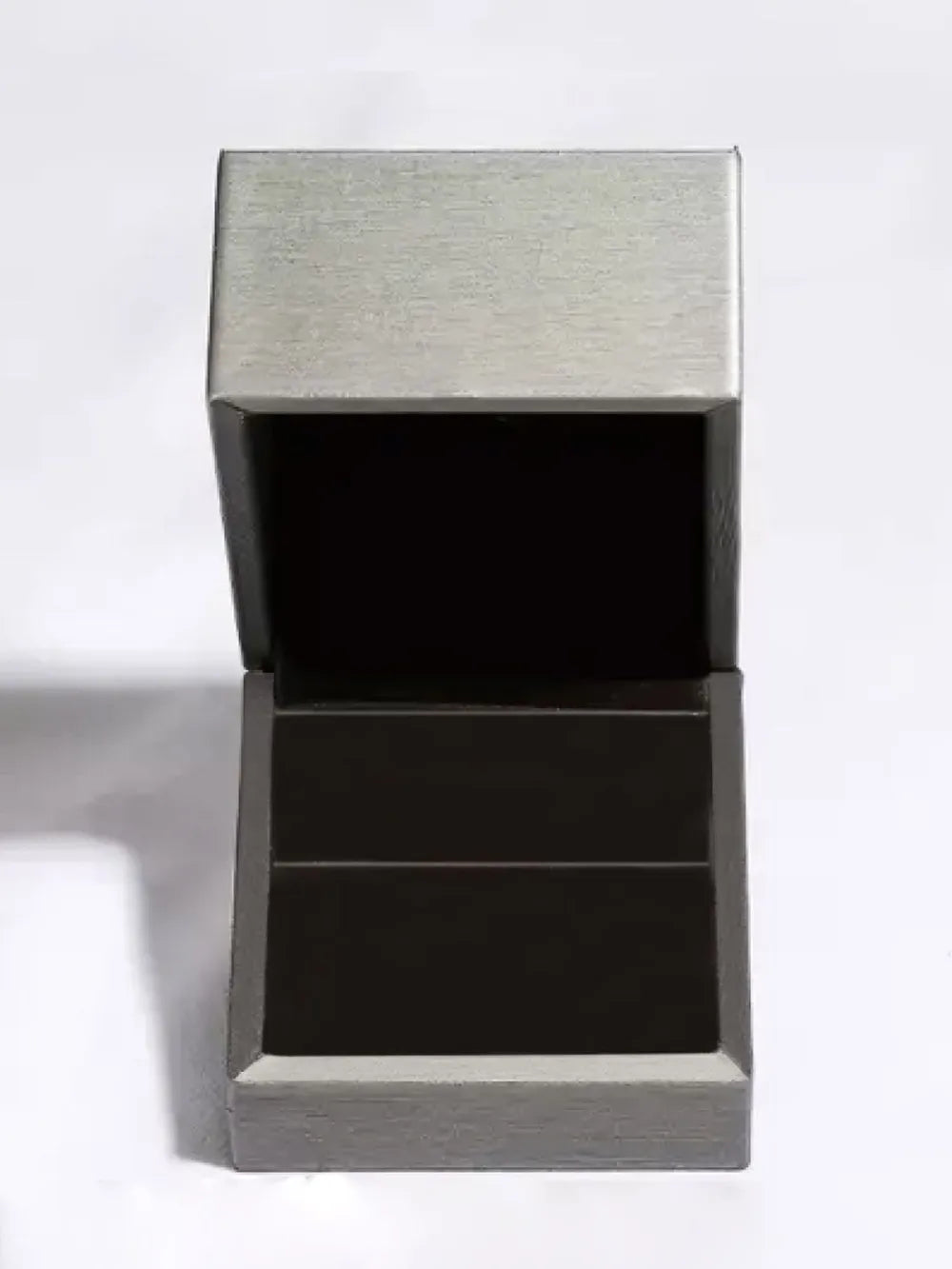 Elegant silver jewelry box for 1 carat moissanite earrings, perfect for gifting and storage