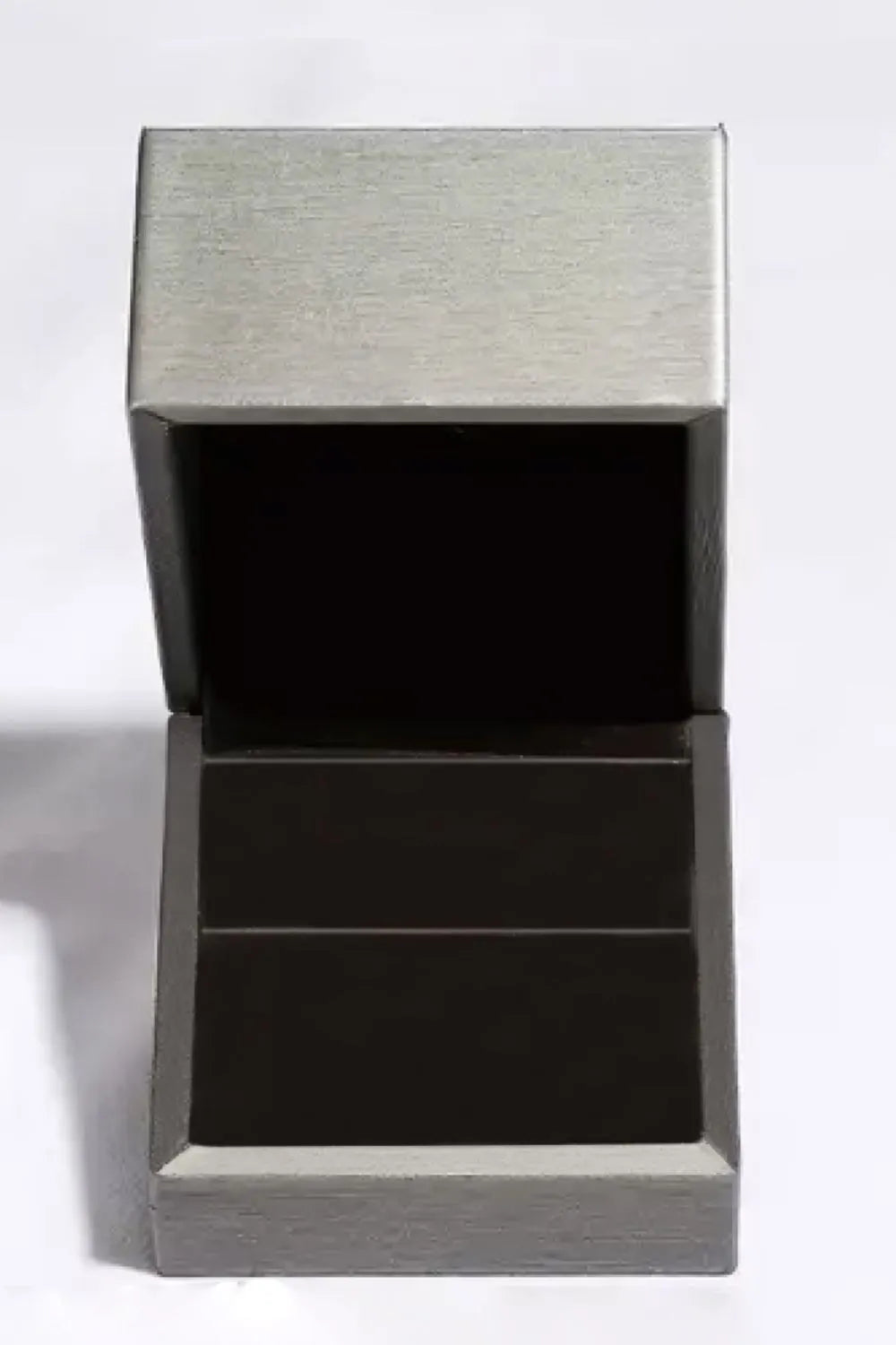 Elegant open ring box for 5 carat moissanite ring, perfect for gifting or storage