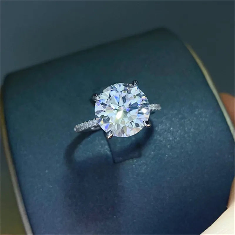 Elegant 5 carat moissanite ring with sparkling details, perfect for special occasions