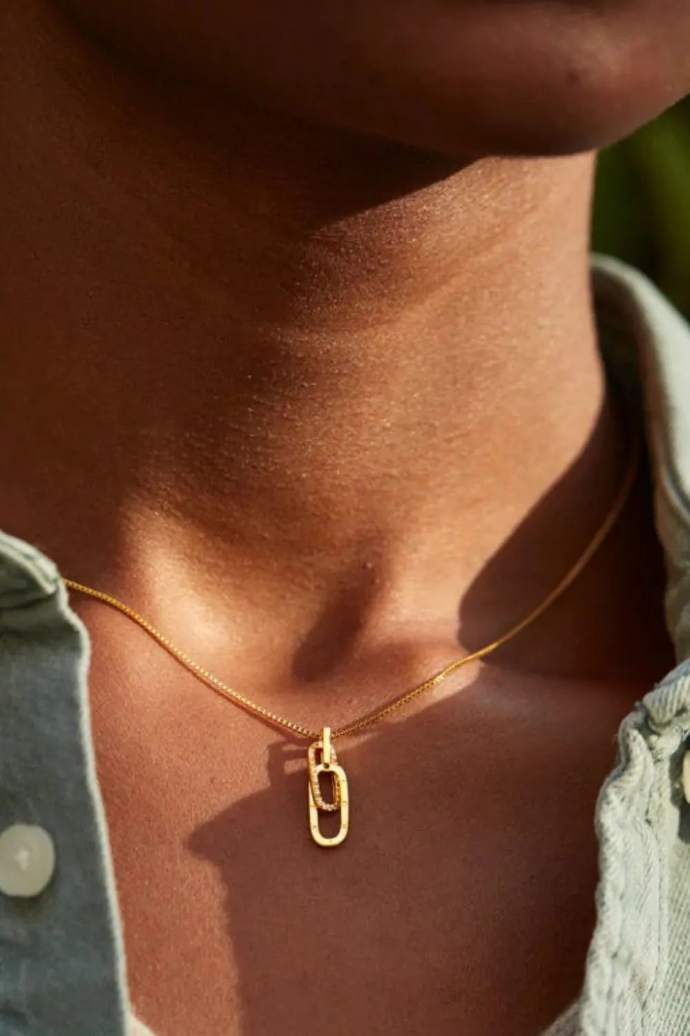 Trendsi 925 sterling silver necklace featuring a delicate link design for elegant wear