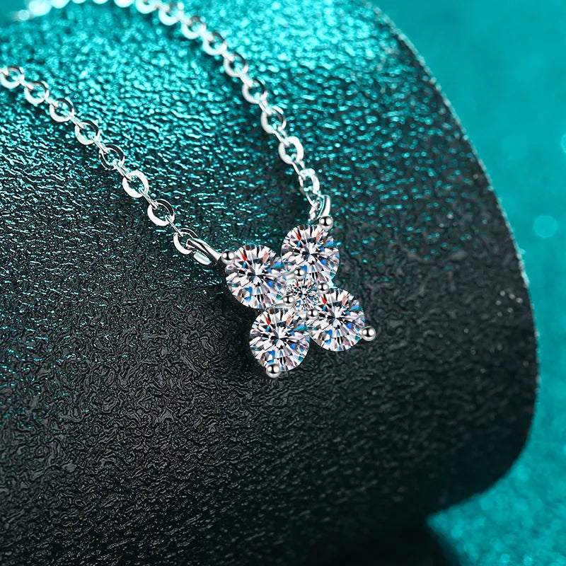 Trendsi 1.26 carat moissanite pendant on a delicate silver chain, perfect for elegant occasions
