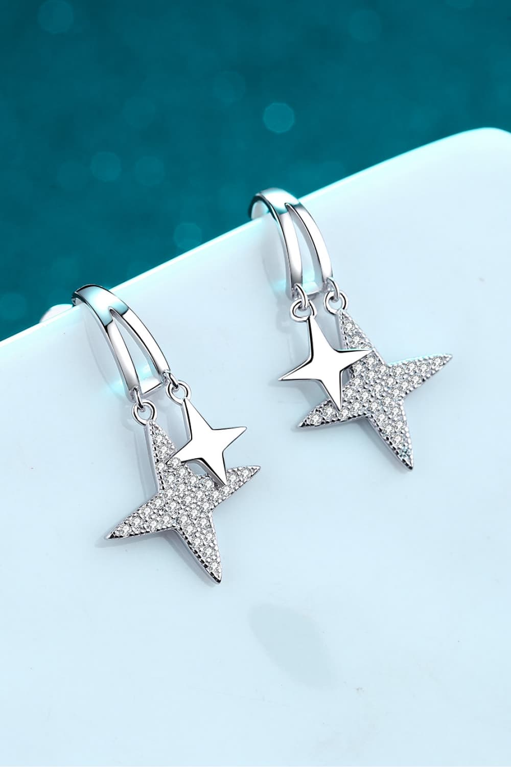 Trendsi Moissanite Star Earrings with Sparkling Design and High-Quality Finish