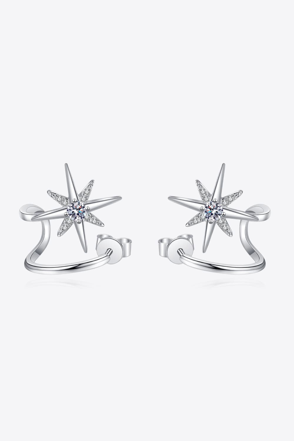 Trendsi Moissanite Star Earrings with Sparkling Stars and Elegant Design