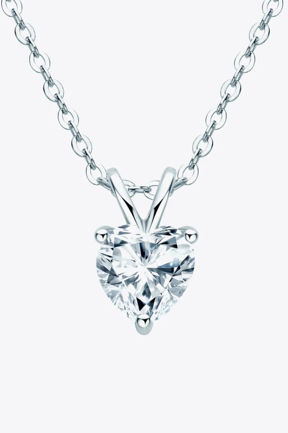 Stunning heart-shaped diamond necklace featured in a necklace buying guide