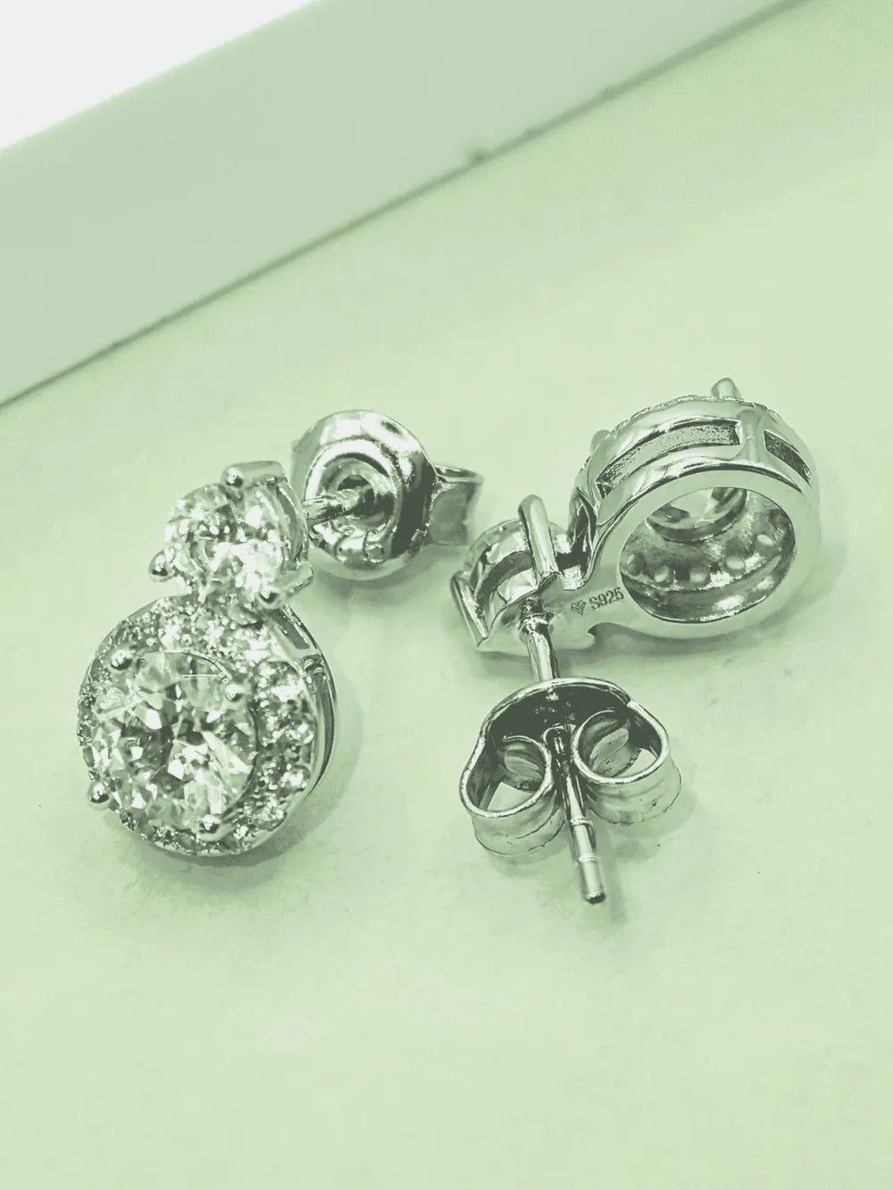 Elegant 1 carat moissanite earrings in silver setting for sparkling everyday wear