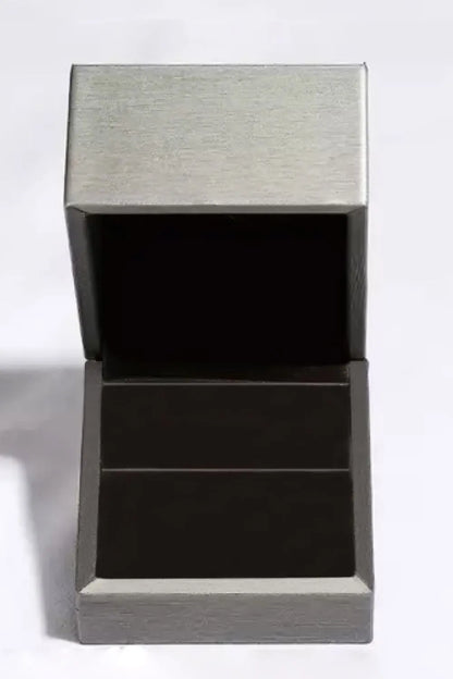 Elegant open ring box for 5 carat moissanite ring, perfect for gifting or storage