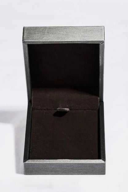 Elegant open jewelry box designed for a 925 sterling silver necklace display.