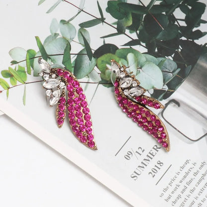 Trendsi Affordable Fashion Earrings with Pink Rhinestones and Silver Accents for Stylish Outfits