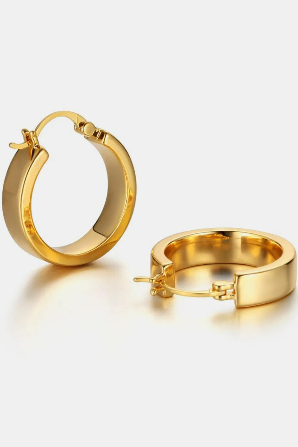 Trendsi Affordable gold hoop earrings in a sleek design, perfect for everyday wear