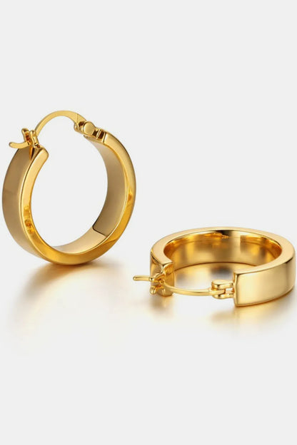Trendsi Affordable gold hoop earrings in a sleek design, perfect for everyday wear