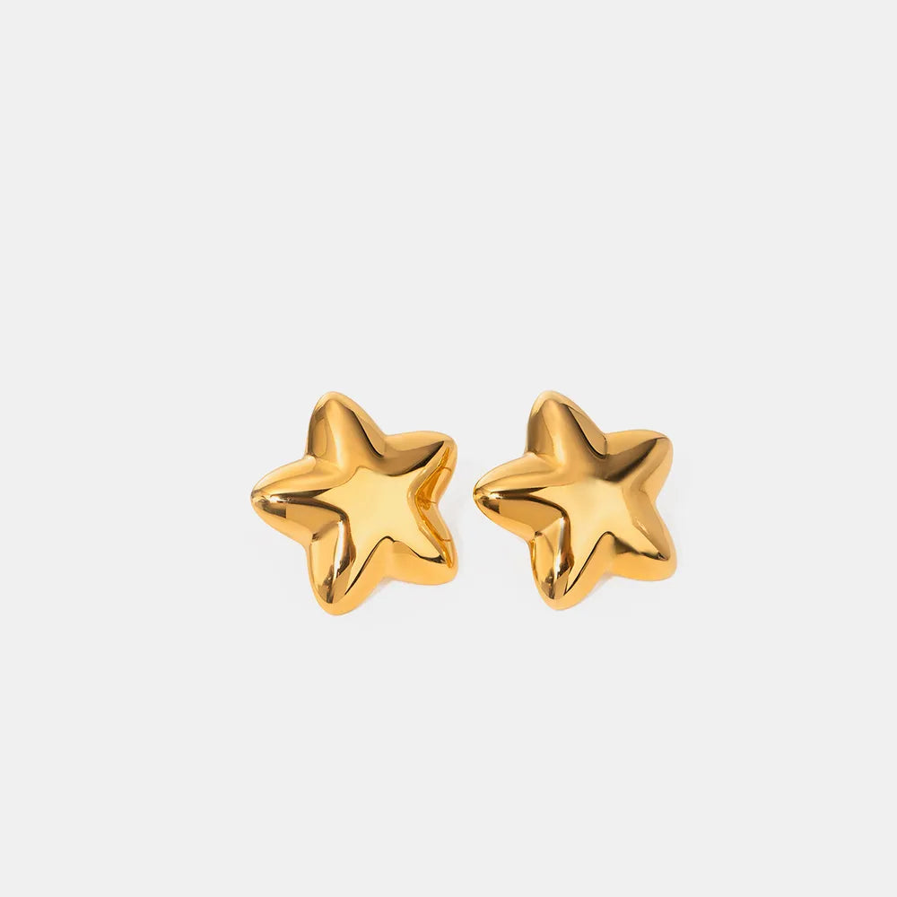 Trendsi Dazzle Collection Star Earrings in Gold with a Polished Finish for Stylish Accessories