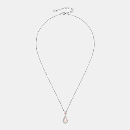 Trendsi elegant infinity necklace for women with a delicate silver chain and stylish pendant