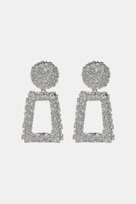Sparkling geometric dangle earrings with unique shapes and rhinestone embellishments for glamorous looks