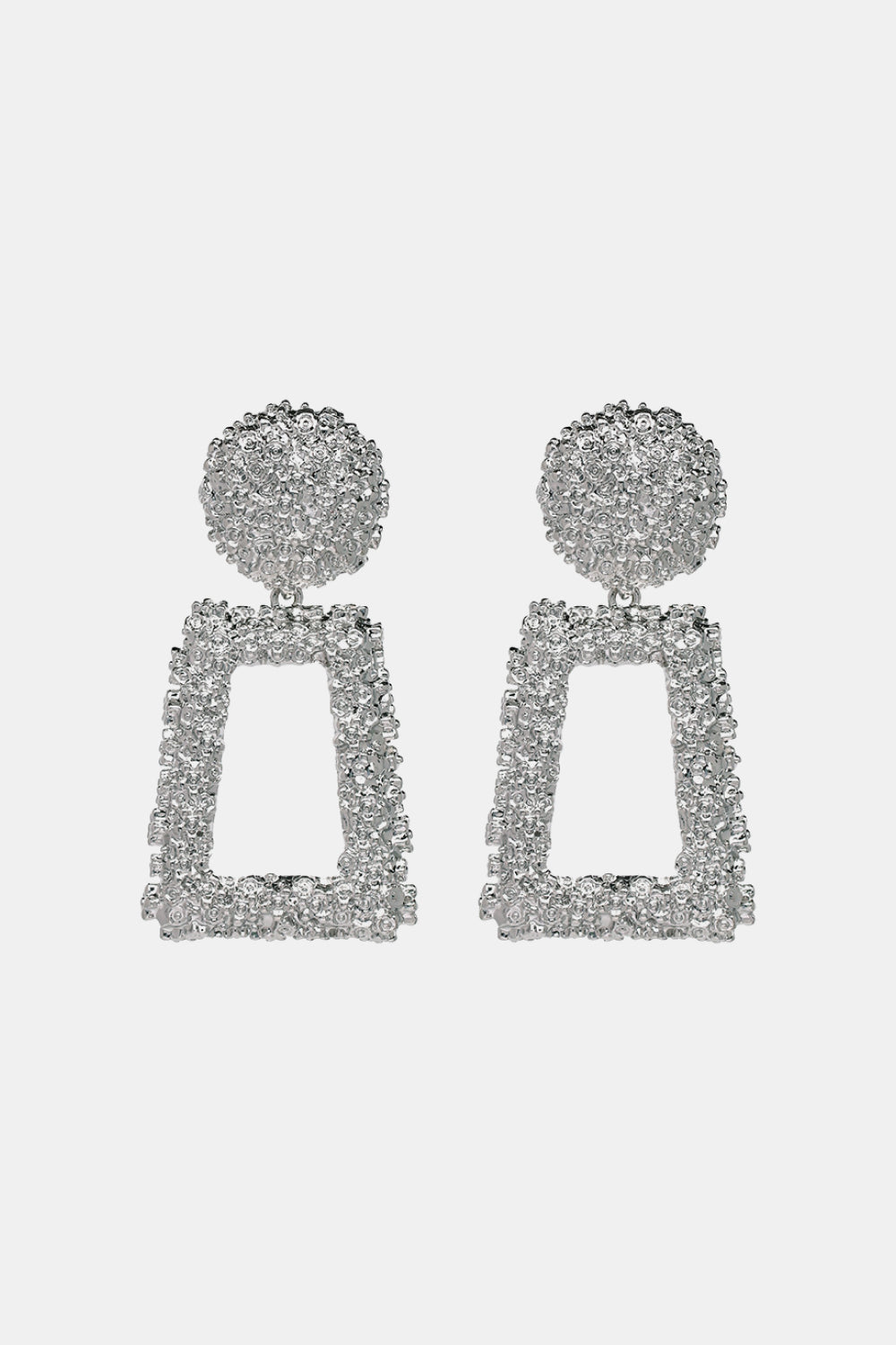 Sparkling geometric dangle earrings with unique shapes and rhinestone embellishments for glamorous looks