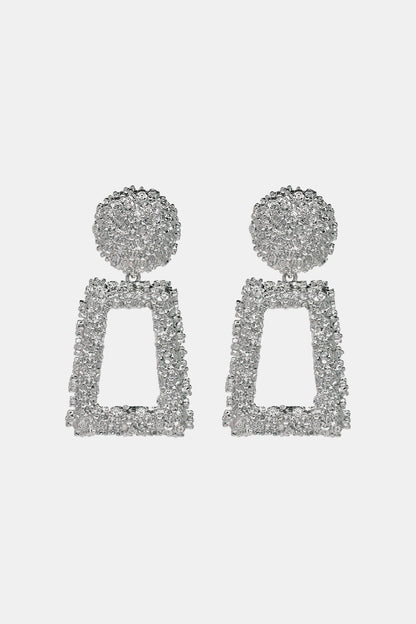 Sparkling geometric dangle earrings with unique shapes and rhinestone embellishments for glamorous looks
