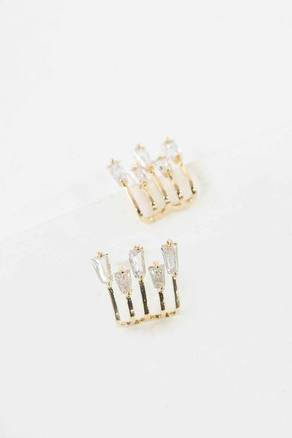 Lovoda gold kalimba earrings featuring elegant design with sparkling accents