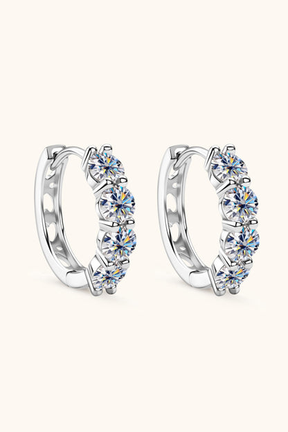 Trendsi Affordable Diamond Alternatives Hoop Earrings with Sparkling Cubic Zirconia Stones