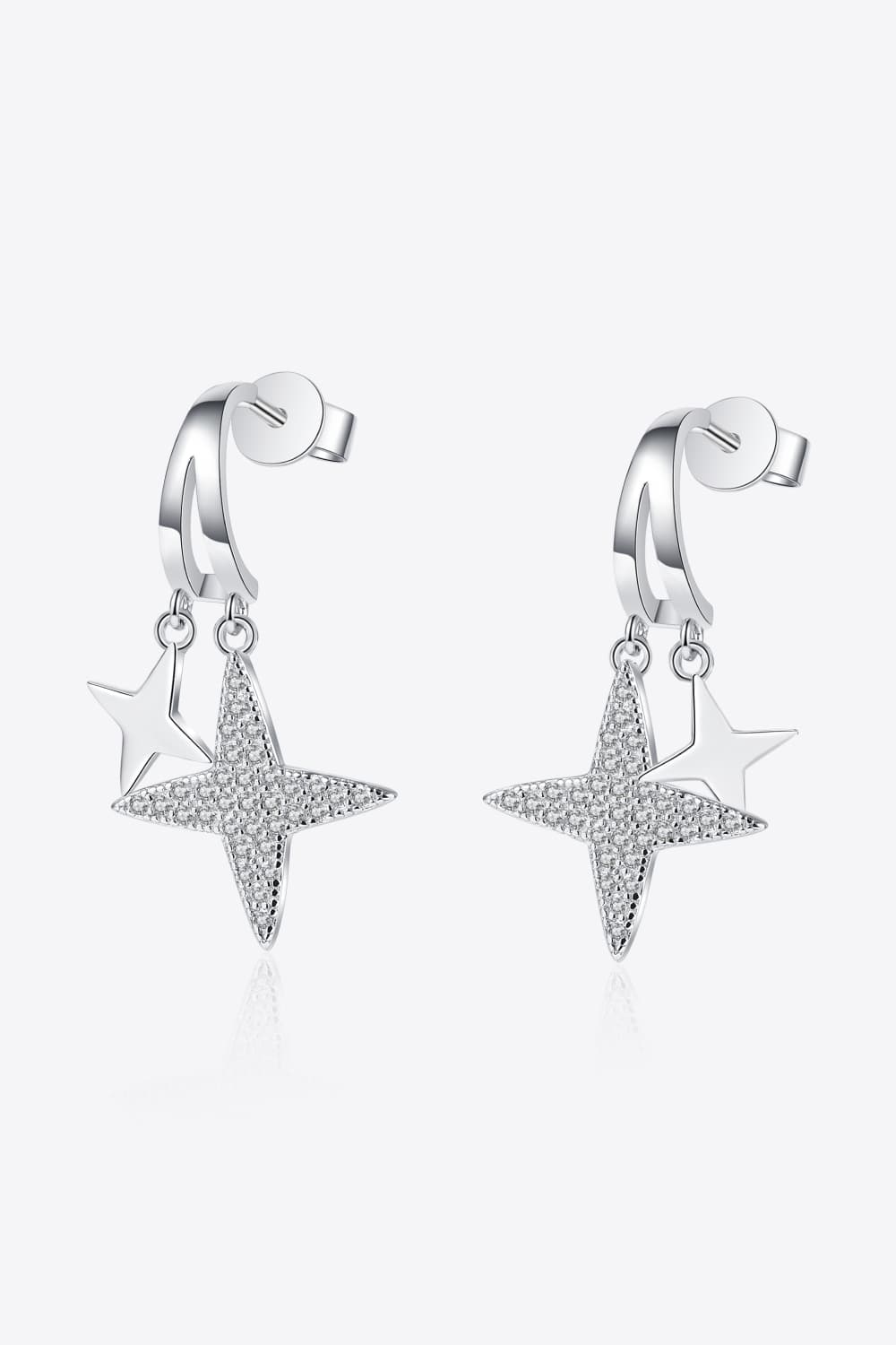 Trendsi Moissanite Star Earrings with Sparkling Design for Elegant Night Out