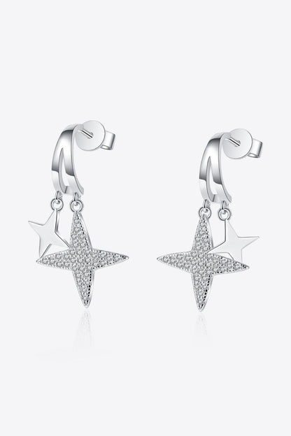 Trendsi Moissanite Star Earrings with Sparkling Design for Elegant Night Out