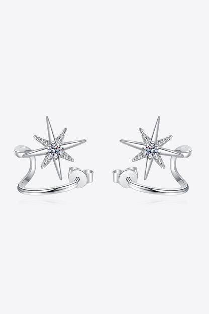 Trendsi Moissanite Star Earrings with Sparkling Stars and Elegant Design