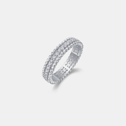 Trendsi Moissanite wedding band with intricate design and sparkling stones for elegant engagements